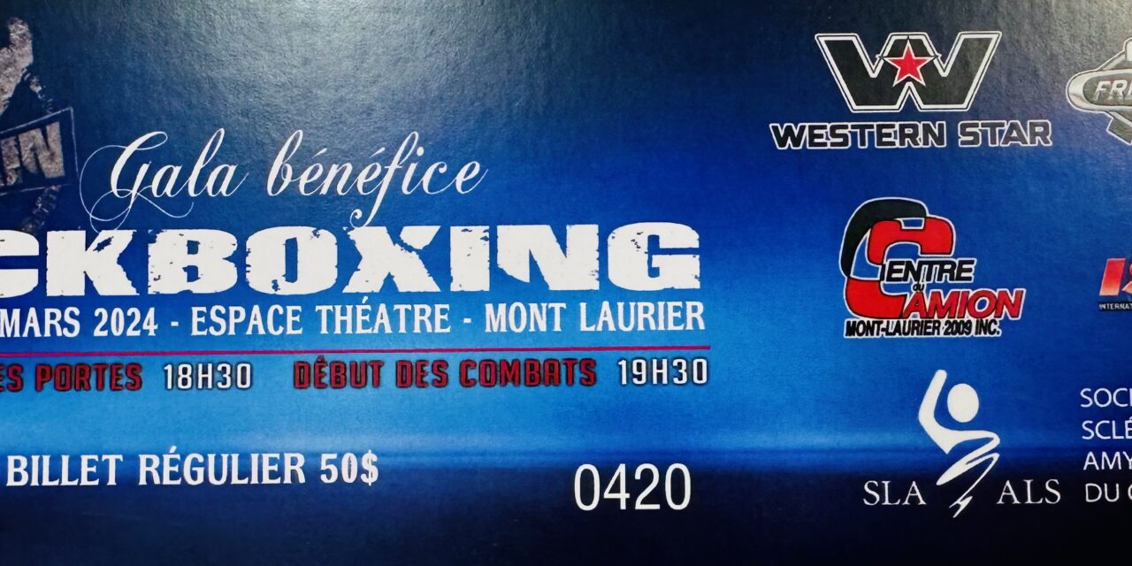 Gala de Kickboxing Bénéfice – Mont-Laurier | 21 mars 2025