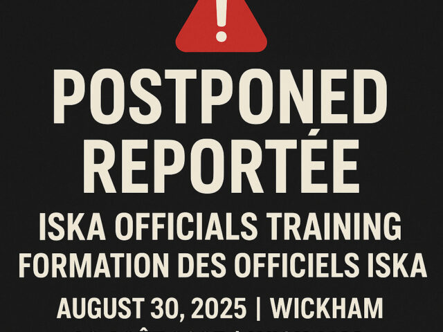 Annonce importante – Report de la formation des officiels ISKA